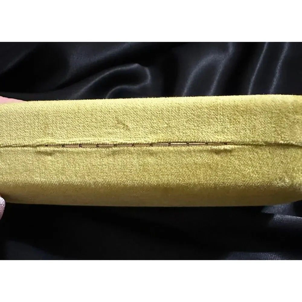 New Authentic GUCCI Lime Green Velvet Sunglasses Eyeglasses Case Cleaning Cloth